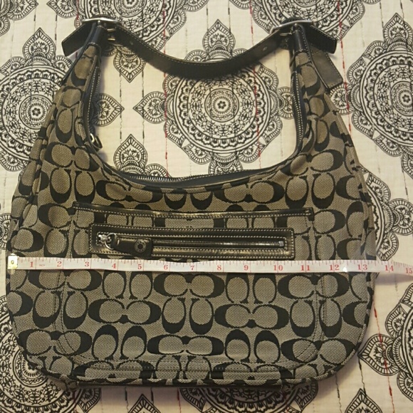 Authentic Coach shoulder bag in black and gray - Picture 5 of 8